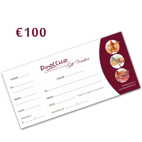 PINOCCHIO RESTAURANT GIFT VOUCHER €100