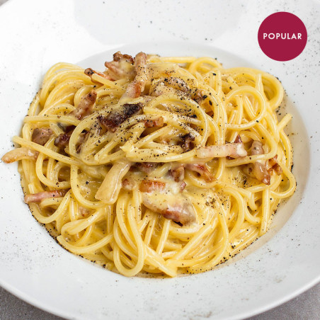 Pasta alla Carbonara collection and delivery from Pinocchio Restaurant