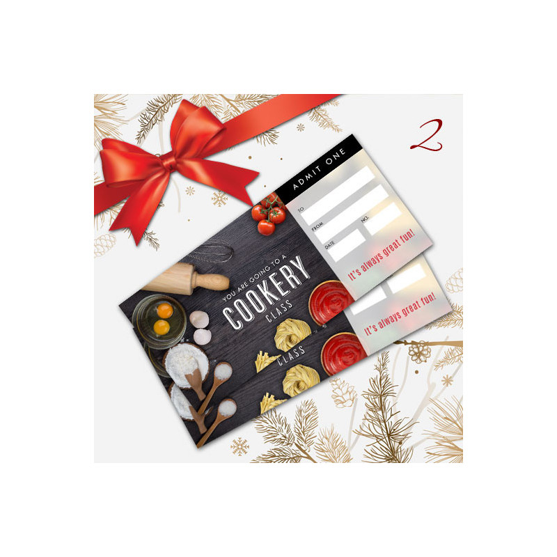 GIFT VOUCHERS - 2 COOKERY CLASSES GIFT VOUCHERS - 2 COOKERY CLASSES