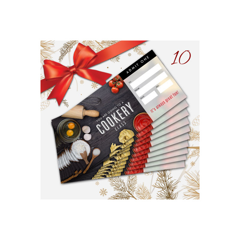 GIFT VOUCHERS - 10 COOKERY CLASSES GIFT VOUCHERS - 10 COOKERY CLASSES