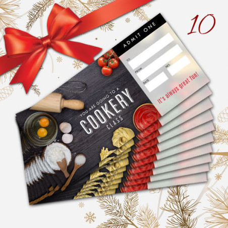 GIFT VOUCHER - 10 COOKERY CLASSES at Pinocchio Cookery School