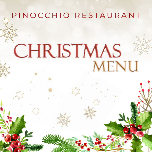 Pinocchio Restaurant Christmas Menu